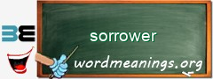 WordMeaning blackboard for sorrower